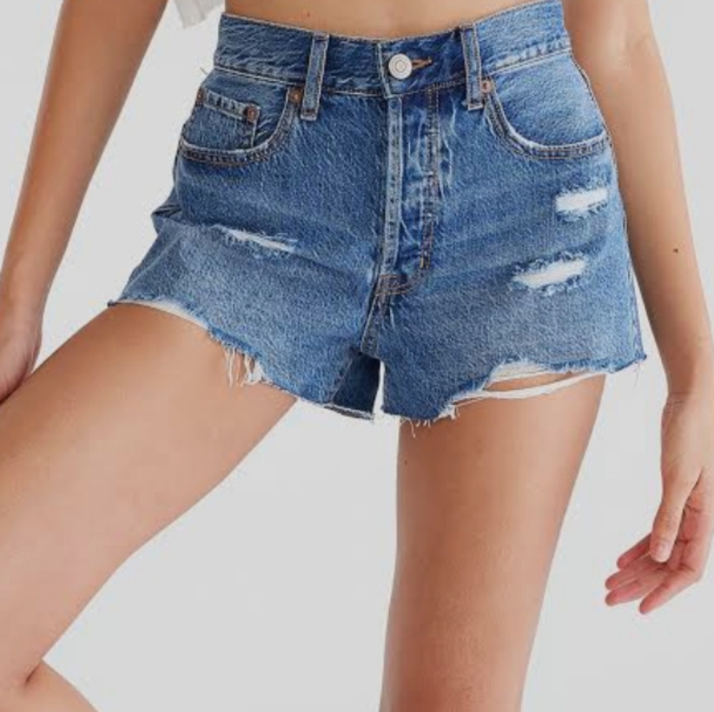 Wild Fable Blue Distressed Jean Shorts